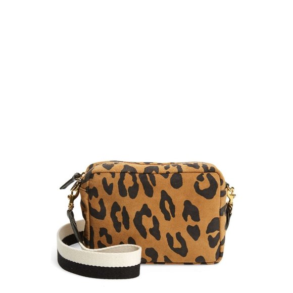 Clare V. Handbags - Clare V. Midi Sac Crossbody Shoulder Bag in Tan Pablo Cat Suede Leopard Print